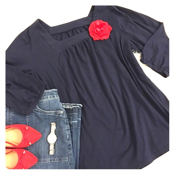 Fashion Bug Tops - Lovely navy top
